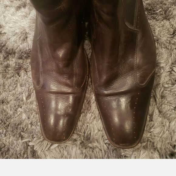 Florsheim Imperial Men’s Leather Zip Ankle Boots Brown Sz 13 (46) Made in Italy main image 4